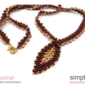 Russian Leaf Necklace Pattern and Tutorial, Jewelry Making Beading ...