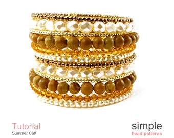 Memory Wire Cuff Bracelet Tutorial PDF: "Summer Cuff" Design