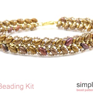 SuperDuo Bracelet Making Kit, DIY Jewelry Making Kits for Adults and Beginner, Beading Kit, Beadweaving Kit, Gift for Jewelry Maker, K-00083