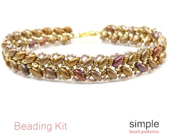 Beginner Jewelry Kit for Adults (in Copper and Gold): "Maidenhair Fern" Design