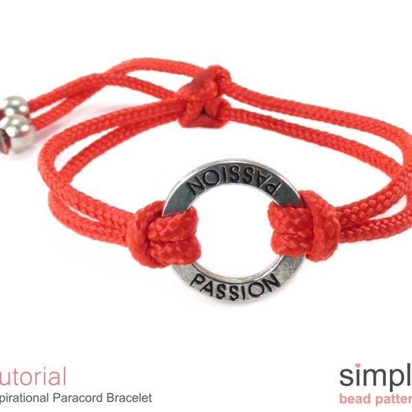 Bracelet Tutorial Jewelry Making Instructions, Paracord Bracelet, Slide Knot Bracelet, Inspirational Bracelet, Tassel DIY Bracelet, P-00225