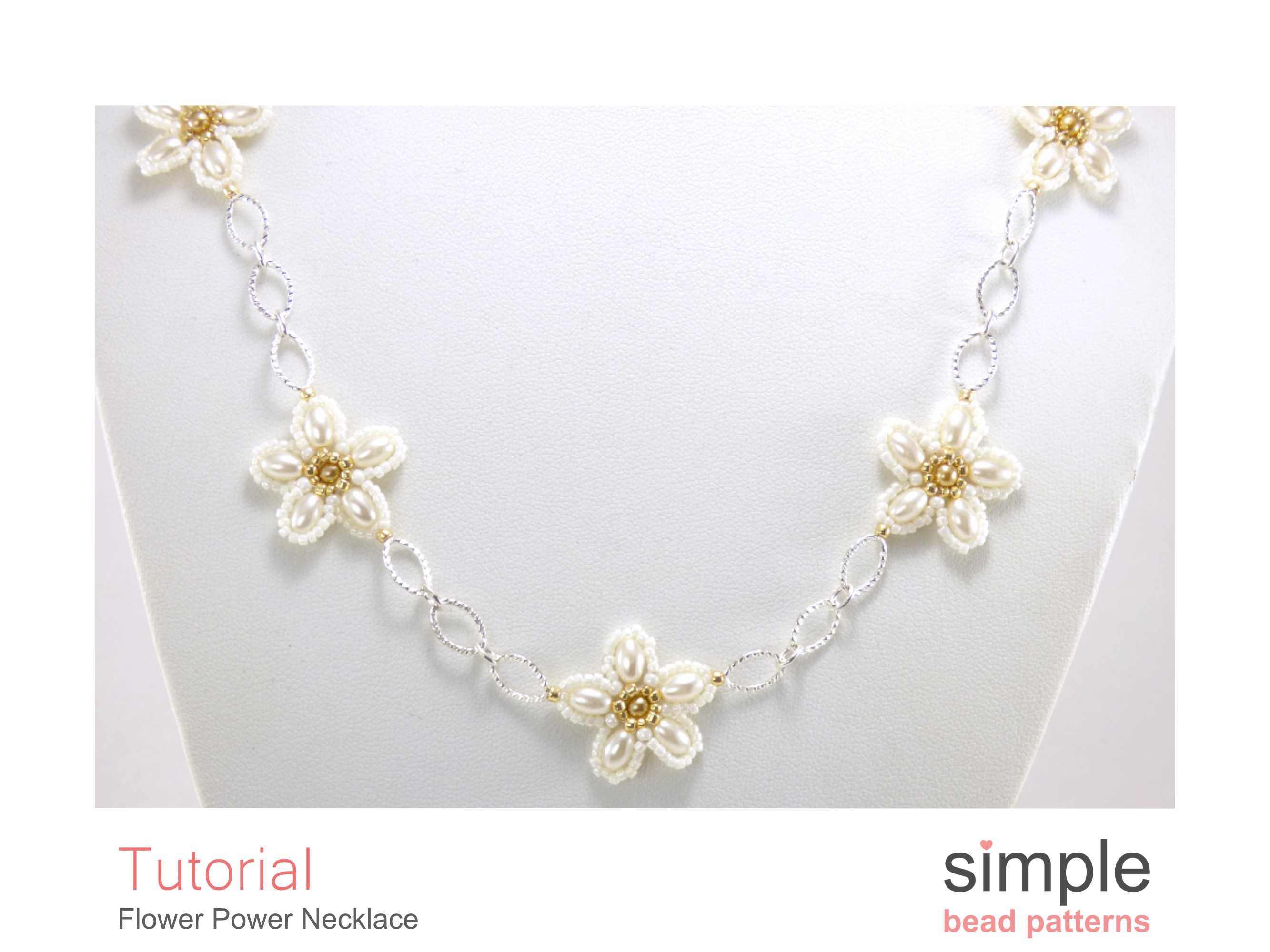 Flower Shape Beaded Necklace : r/Beading