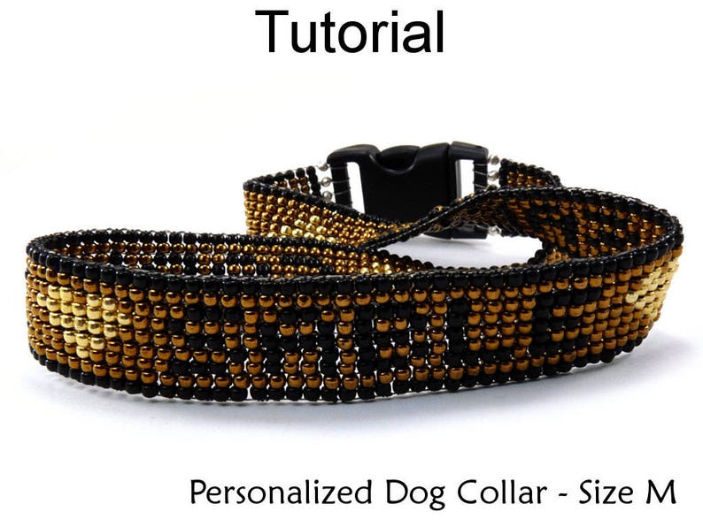 DIY Medium Beaded Dog Collar Beading Pattern and Tutorial Etsy
