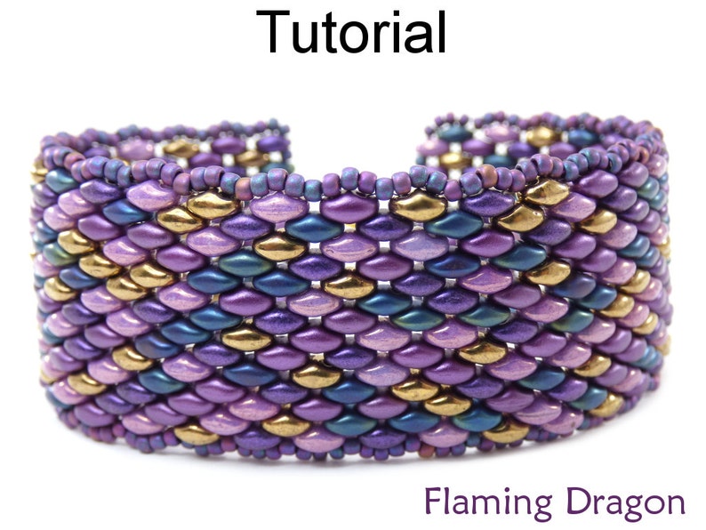 Beading Tutorial Pattern Superduo Beaded Bracelet Two Hole Etsy