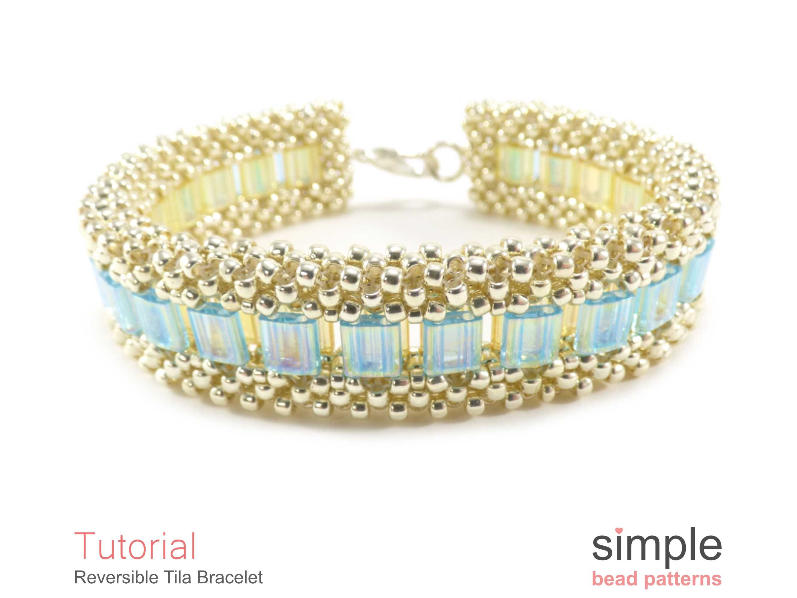 CRAW Beading Pattern and Tutorial P-00327 Two Hole Bead Patterns Cubic Right Angle Weave Bracelet Pattern Tila and Seed Beads Bracelet CRAW Beading Pattern and Tutorial P-00327 Two Hole Bead Patterns Cubic Right Angle Weave Bracelet Pattern Tila and Seed Beads Bracelet