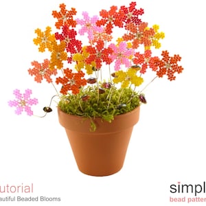 Beaded Flowers Patterns, Beaded Flowers Tutorial, How to Make Beaded Flowers Patterns, Simple Beaded Flower Patterns, Beadweaving, P-00034