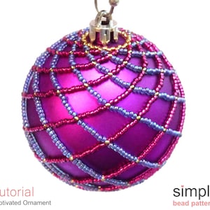 Beading Ornaments Pattern, Make Christmas Ornaments with Beads, Beaded Christmas Ornament, Christmas Beading Beaded Ornament Pattern P-00056