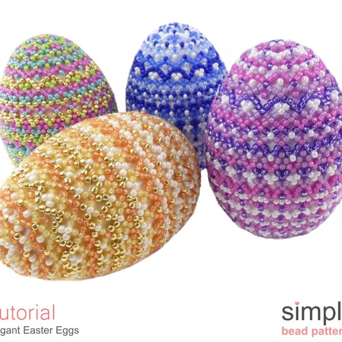 Beaded Easter Egg Pattern Easter Beading DIY Faberge Eggs Etsy