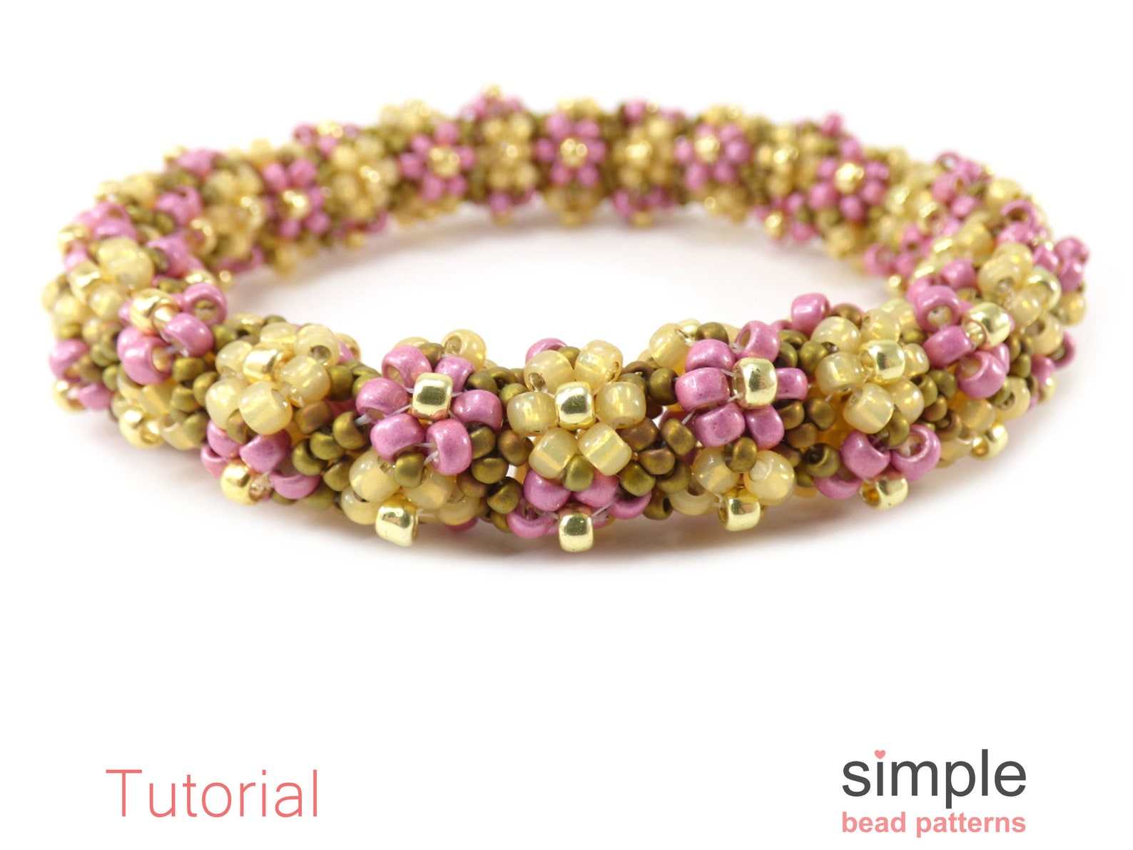 Daisy Chain Beaded Bracelet Tutorial Daisy Stitch Beaded Etsy