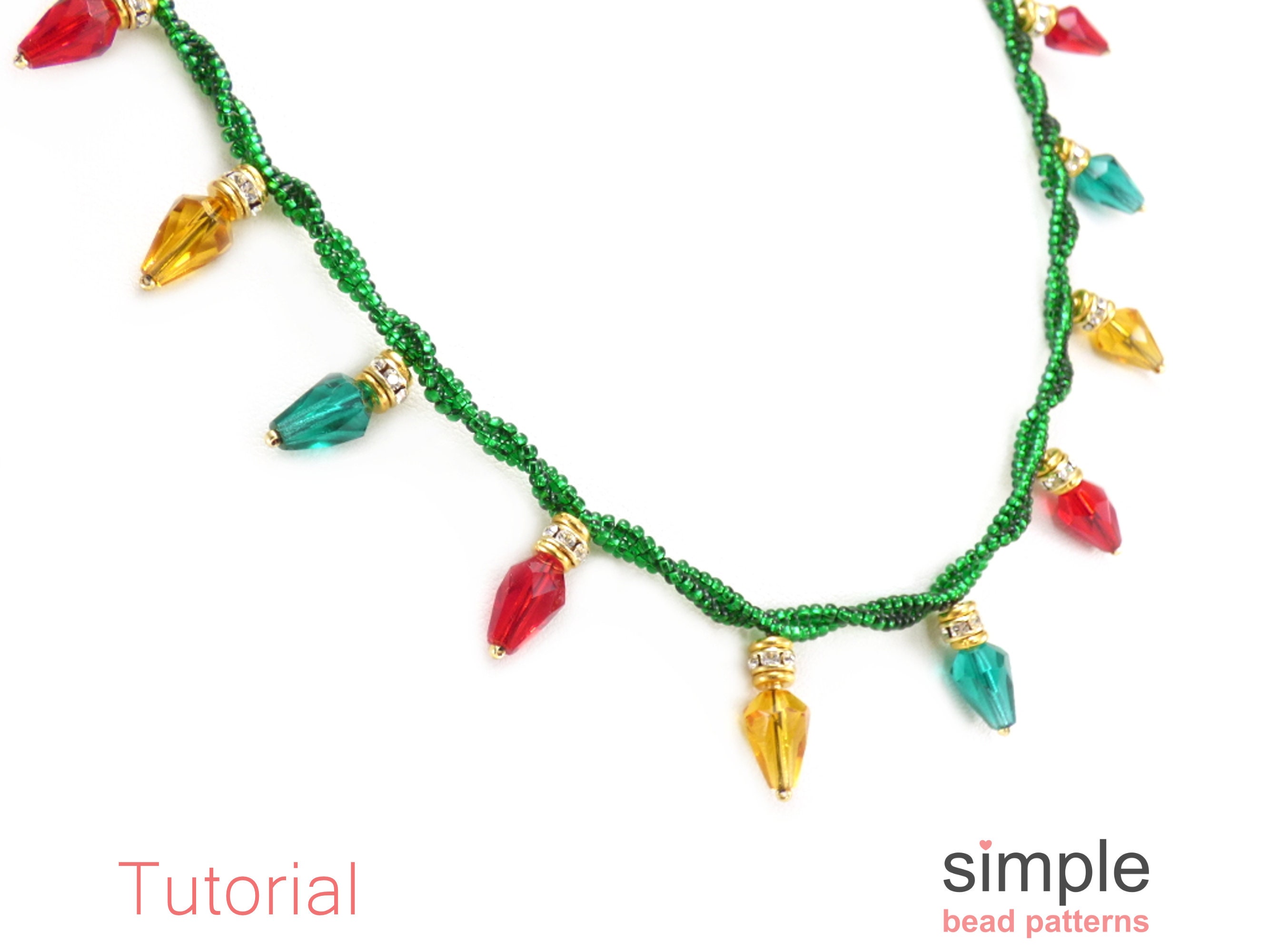 Beaded Christmas Lights Beadweaving Tutorial for Earrings Necklace