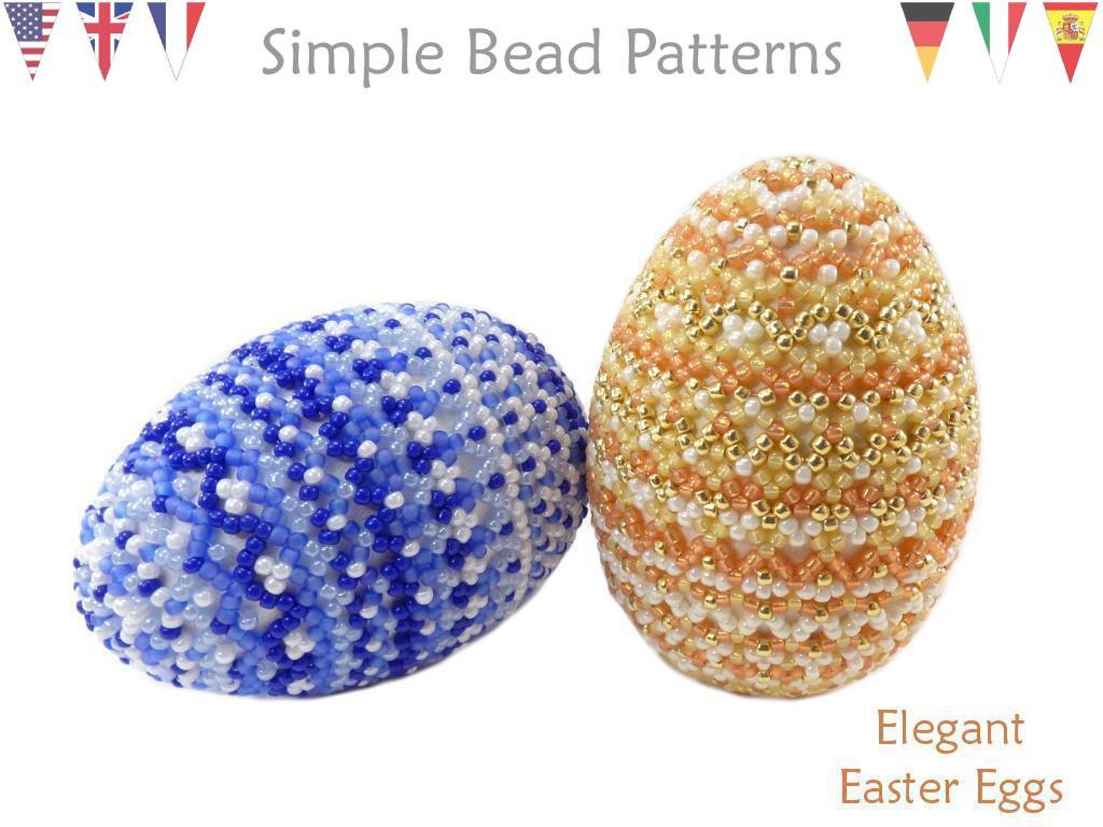 Beaded Easter Egg Tutorial Beading Pattern Seed Beads Etsy