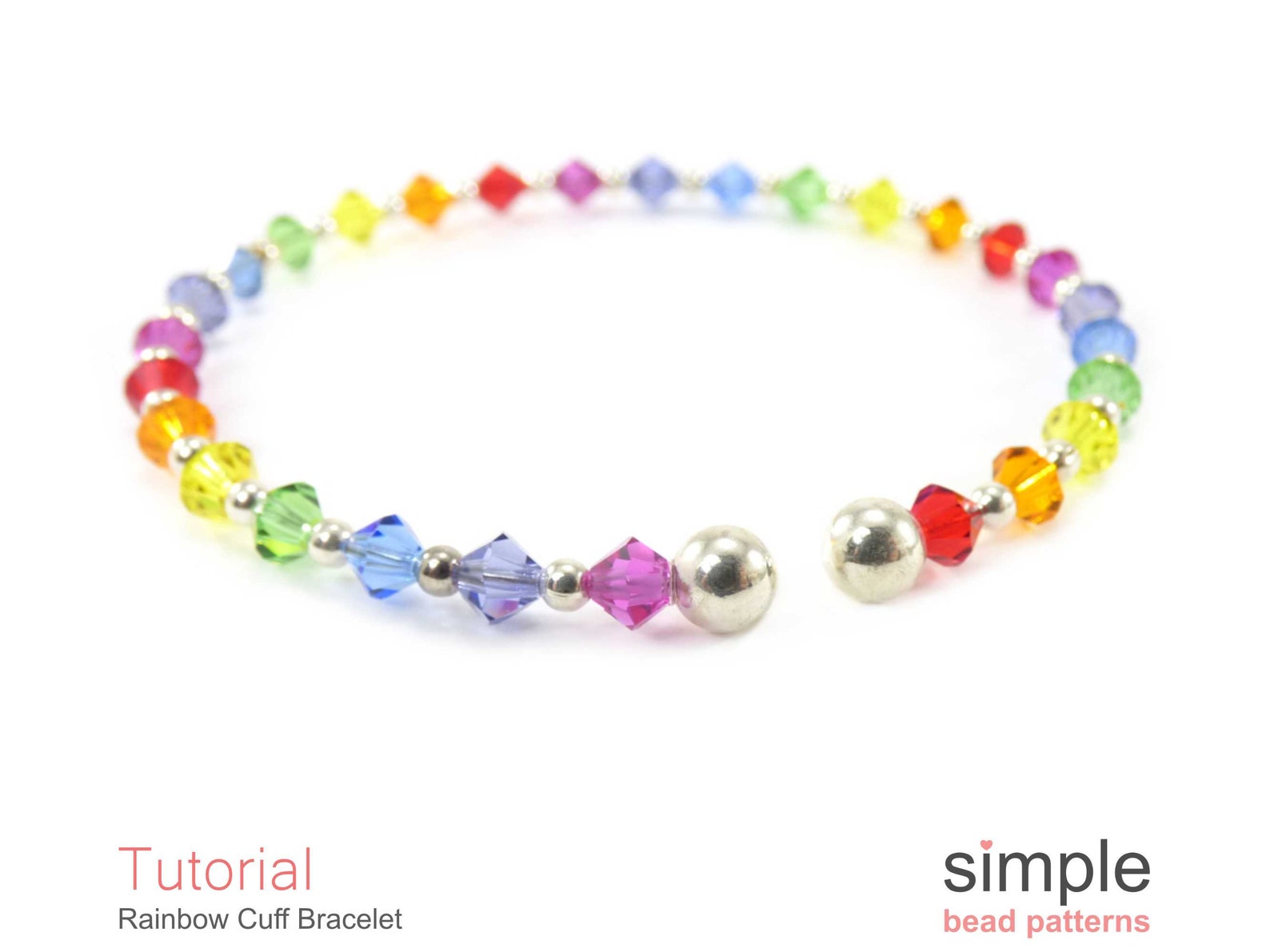 Rainbow Cuff Bracelet Beading Pattern Memory Wire Cuff Etsy