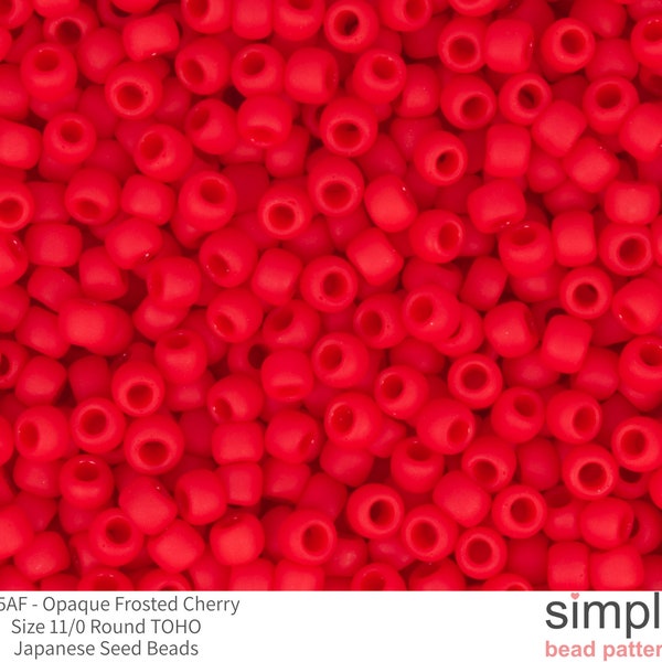 Opaque Frosted Cherry Size 11 Glass Seed Beads for Jewelry Making, 10 Gram Bag about 1136 Beads, TR-11-45AF Japanese Seed Beads, G00151-A4A9