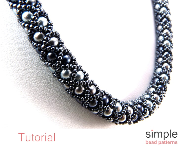 Beading Pattern Beaded Tube Bracelet / Necklace Bead Weaving Etsy UK