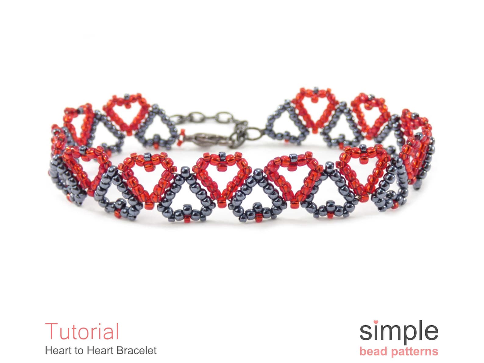 Beaded Heart Bracelet Pattern Beading Hearts Beadweaving Etsy