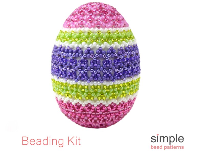Beaded Easter Eggs Kit Bead Kits for Adults Beadweaving Etsy