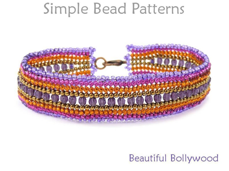 Herringbone Beading Pattern Jewelry Making Bracelet Tutorial Etsy