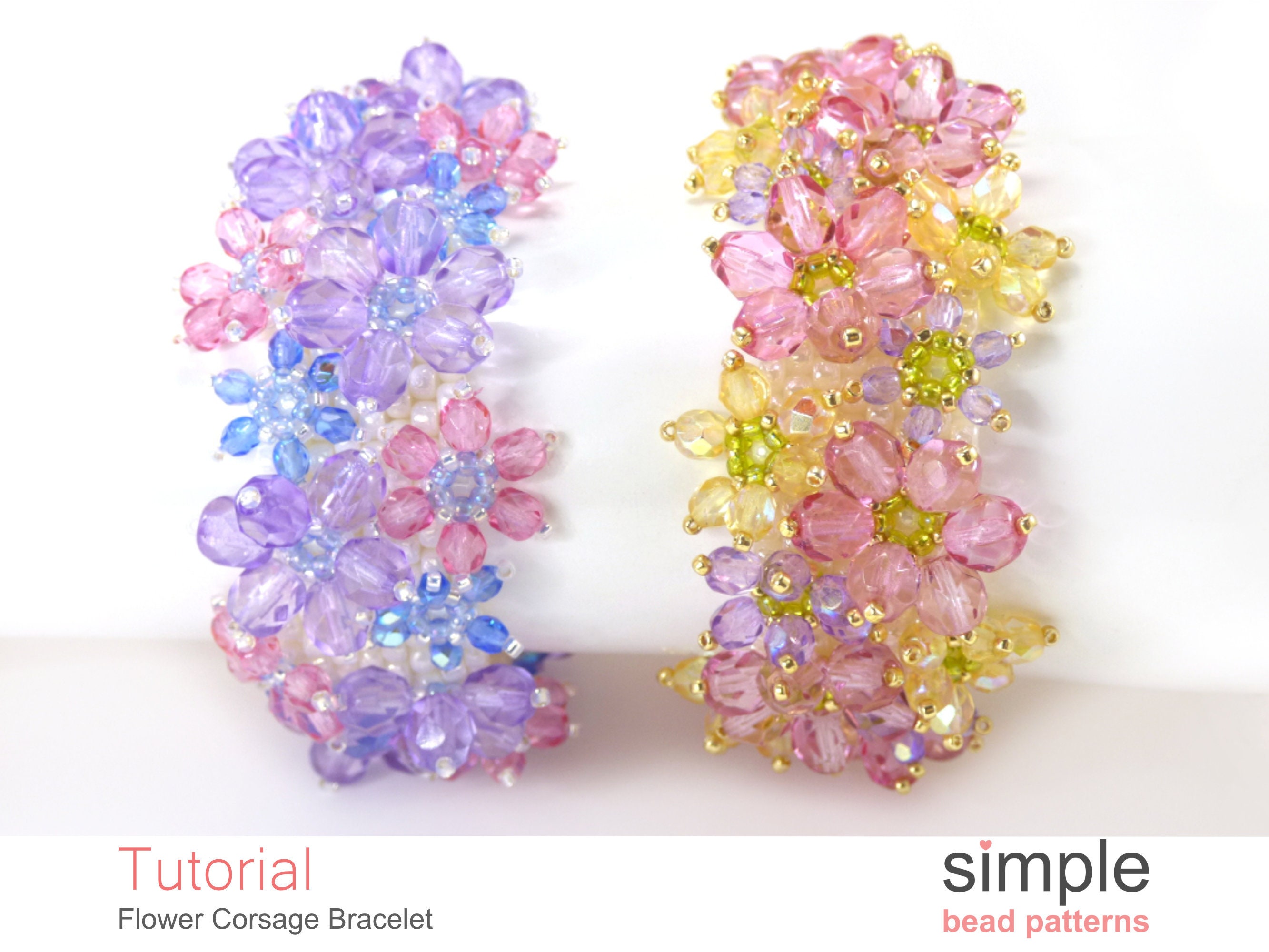 Colorful Flowers Seed Beads Bracelet - Tutorial - YouTube