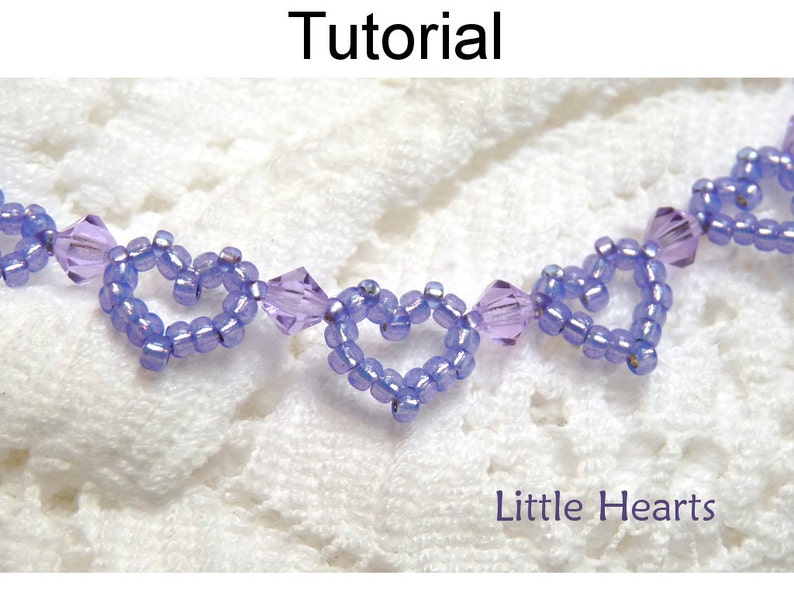 Jewelry Making Beading Pattern Beaded Heart Bracelet Etsy