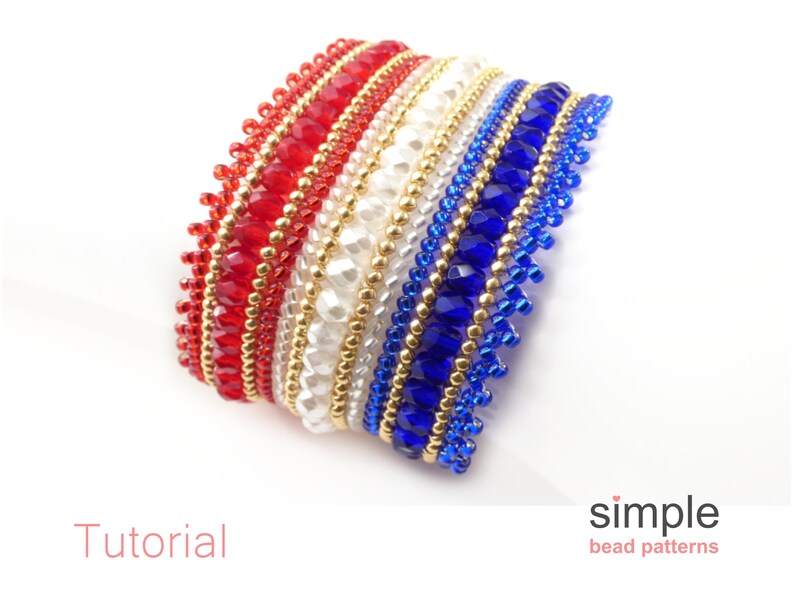 Herringbone Bracelet Pattern Jewelry Making Beading Tutorial Etsy