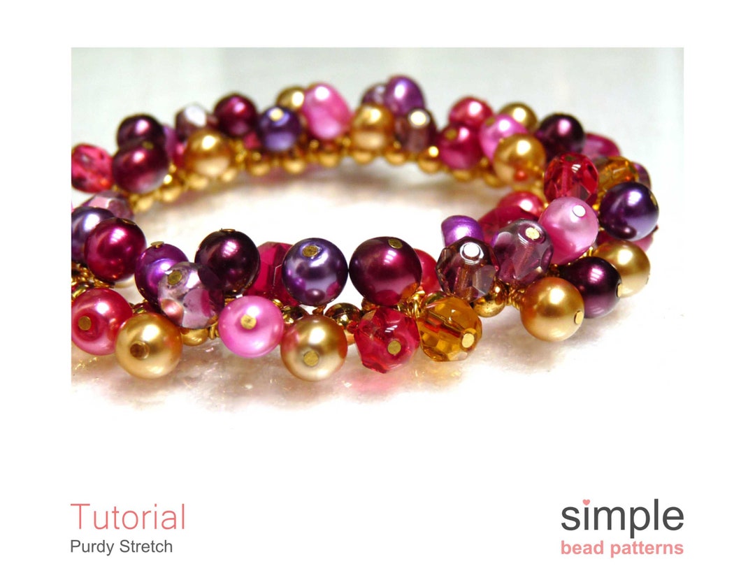 Strung Bead Patterns Wire Wrapped Beads / Strung Stretchy Bracelet Beading Tutorial PDF ...