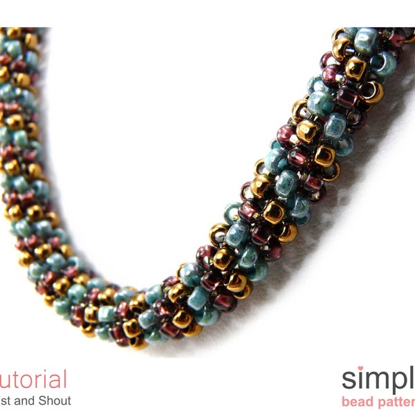 Bracelet Beading Pattern, Beaded Necklace Tutorial, Odd Count Peyote Stitch Beading Pattern Tubular Peyote Tubular Bracelet Tutorial P-00424