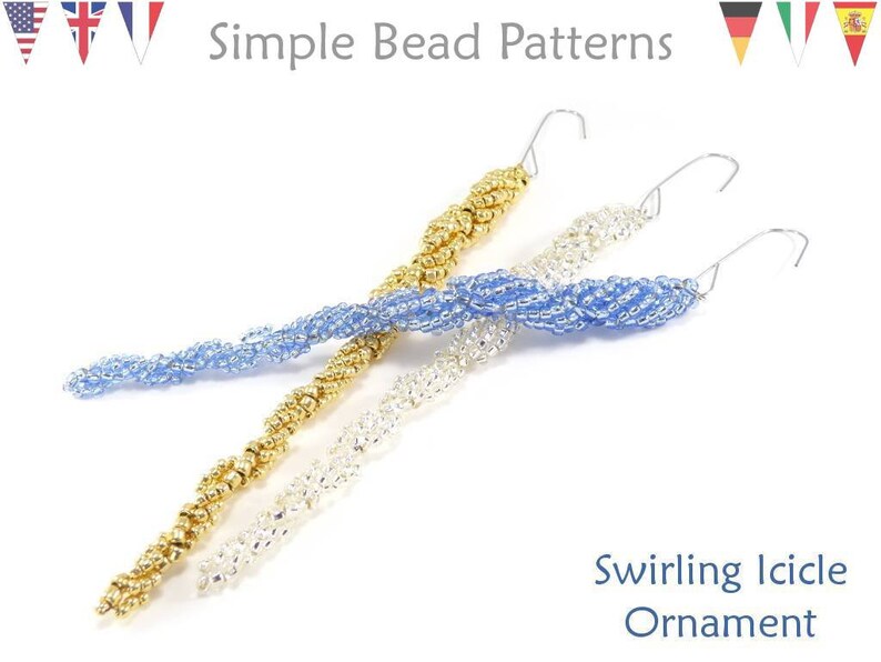 Holiday Beading Pattern Beaded Icicle Ornament Tutorial Etsy