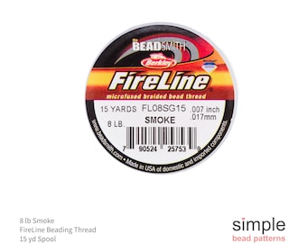 8 LB Smoke Gray FireLine Beading Thread: 15 Yard Spool