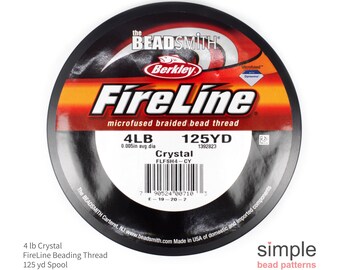 4 LB Crystal FireLine Beading Thread: 125 Yard Roll