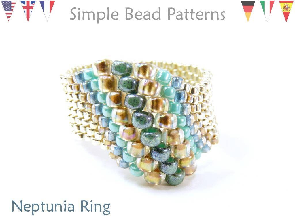 Beaded Ring Patterns Jewelry Making Tutorials Peyote Etsy