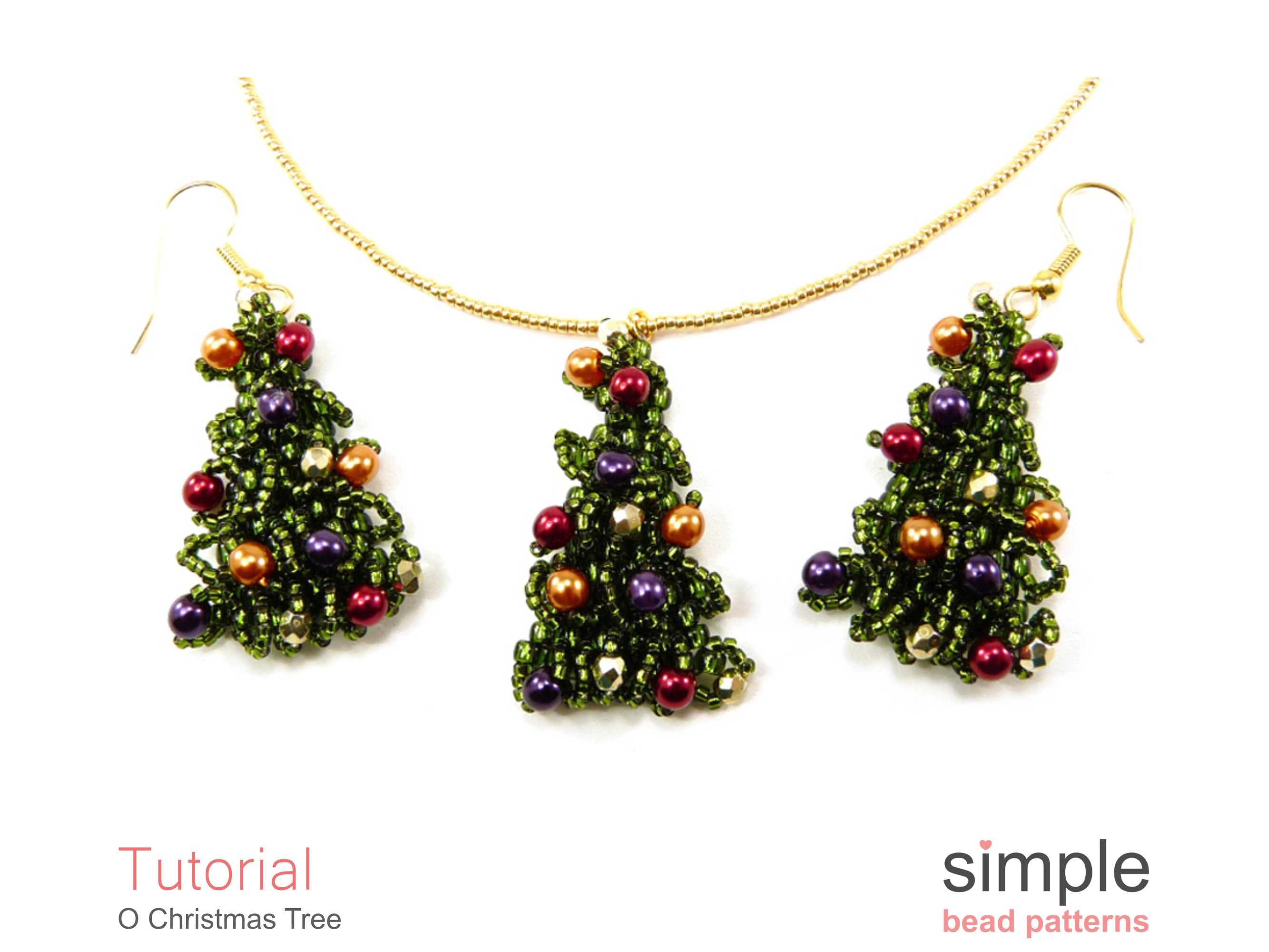 Beaded Christmas Tree Earrings Pattern PDF: "o Christmas Tree" Design ...