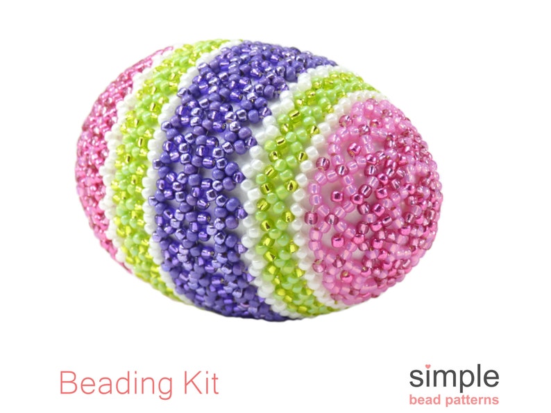 Beaded Easter Eggs Kit Bead Kits for Adults Beadweaving Etsy