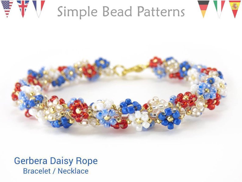 Beaded Daisy Chain Stitch Bracelet and Necklace Beading Etsy