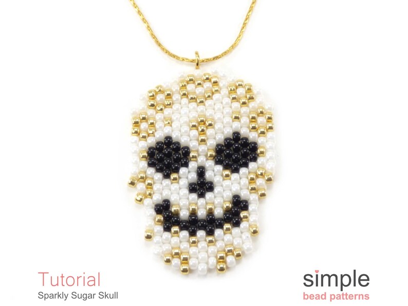 Sugar Skull Beading Pattern PDF: "Sparkly Sugar Skull Collection" Design bild 9