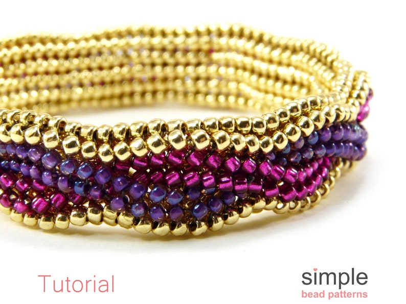 Herringbone Bead Stitch Bracelet Tutorial Bead Weaving Etsy