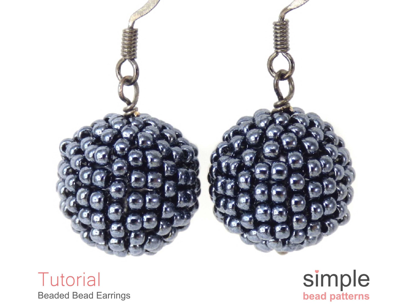 Beaded Ball Earrings Tutorial Beaded Beads Pattern Seed Bead Etsy