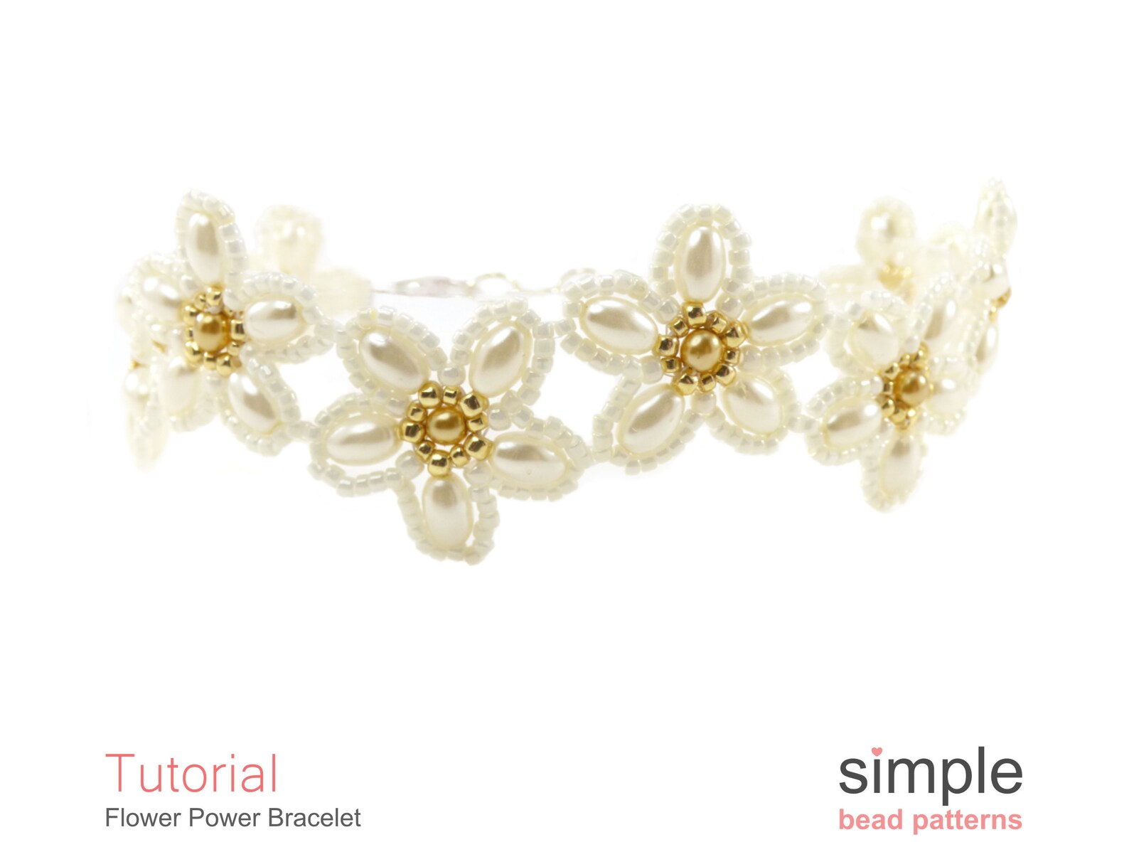 Beaded Flower Bracelet Bead Flower Pattern Tutorial Etsy