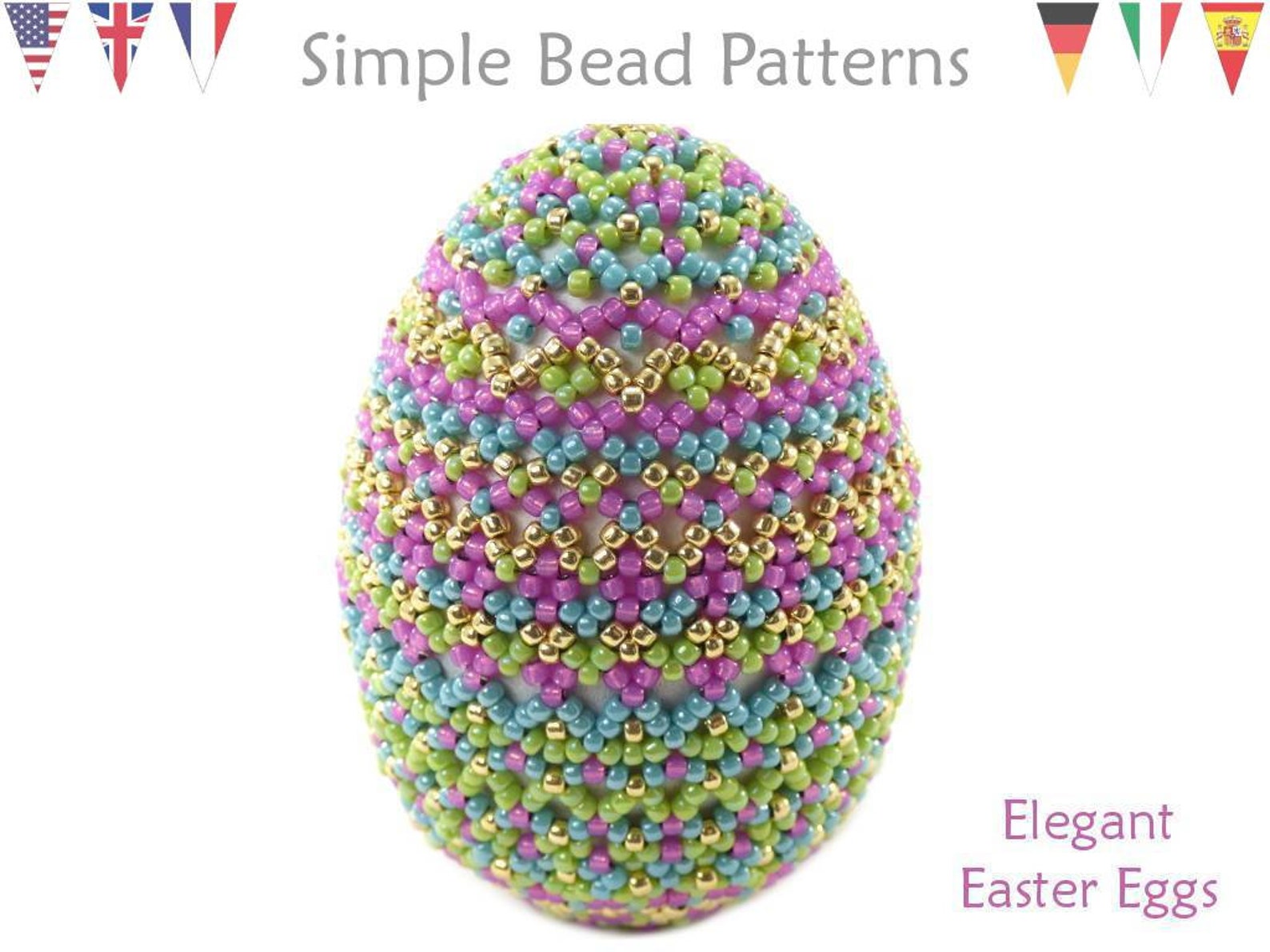 Beaded Easter Egg Tutorial Beading Pattern Seed Beads Etsy
