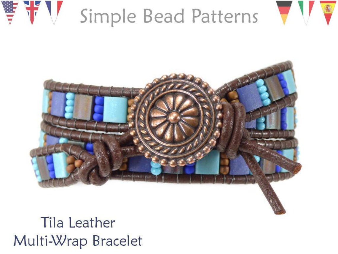 DIY Leather Wrap Bracelet Tutorial Beaded Tila Wrap Bracelet Etsy