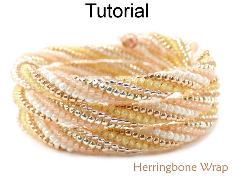 Download Twisted Herringbone Beading Pattern Jewelry Making Tutorial | Etsy