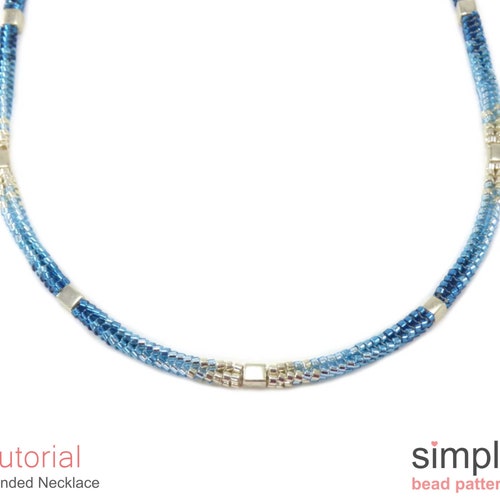 Gradient Blend Necklace Beading Pattern Tubular Herringbone Etsy