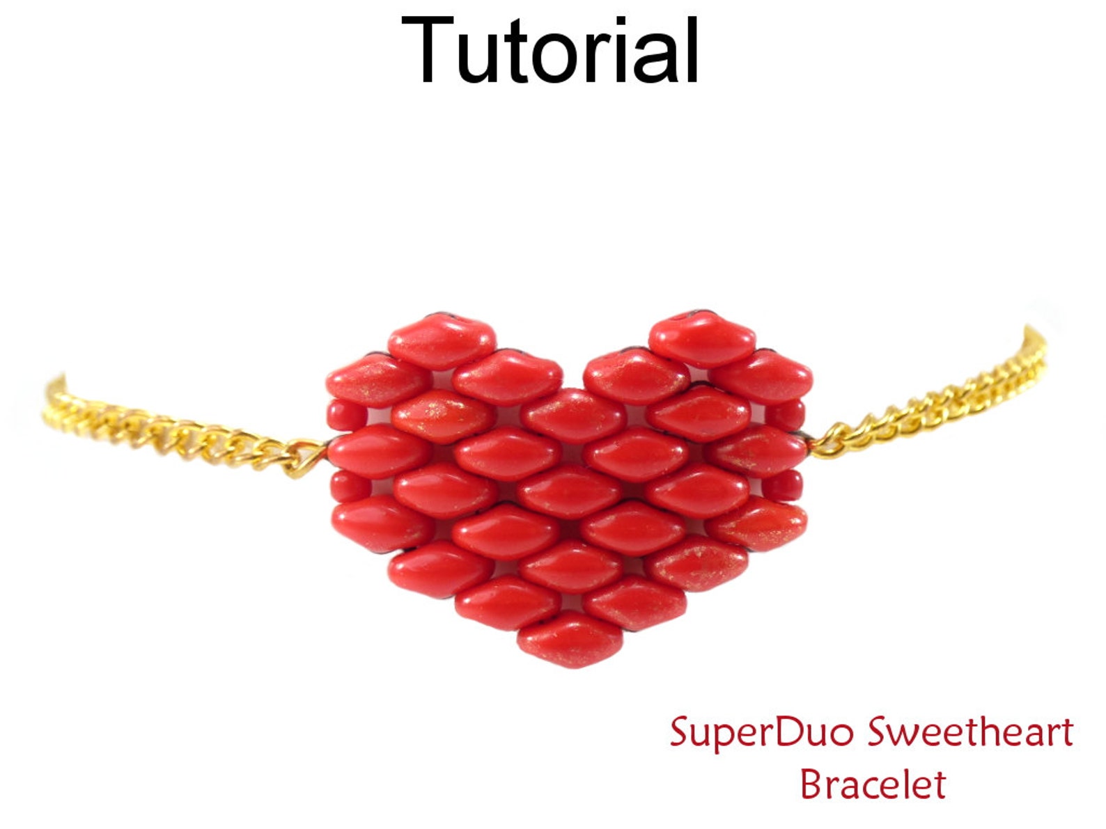 Beaded Heart Bracelet Pattern Beading Hearts Beadweaving Etsy