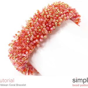Bracelet Pattern, Beaded Fringe Bracelet Jewelry Making Tutorial, Peyote Stitch Bracelet Beading Pattern, Bracelet Instructions, P-00060