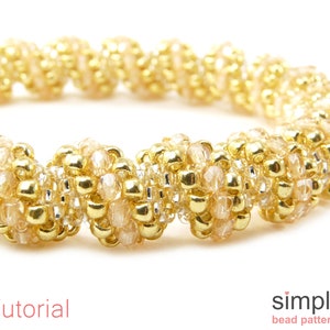 Cellini Spiral Tubular Peyote Stitch Patterns, Beaded Necklace Pattern, Beadweaving Tutorials, Beaded Tubes, Jewlery Making Beading, P-00065