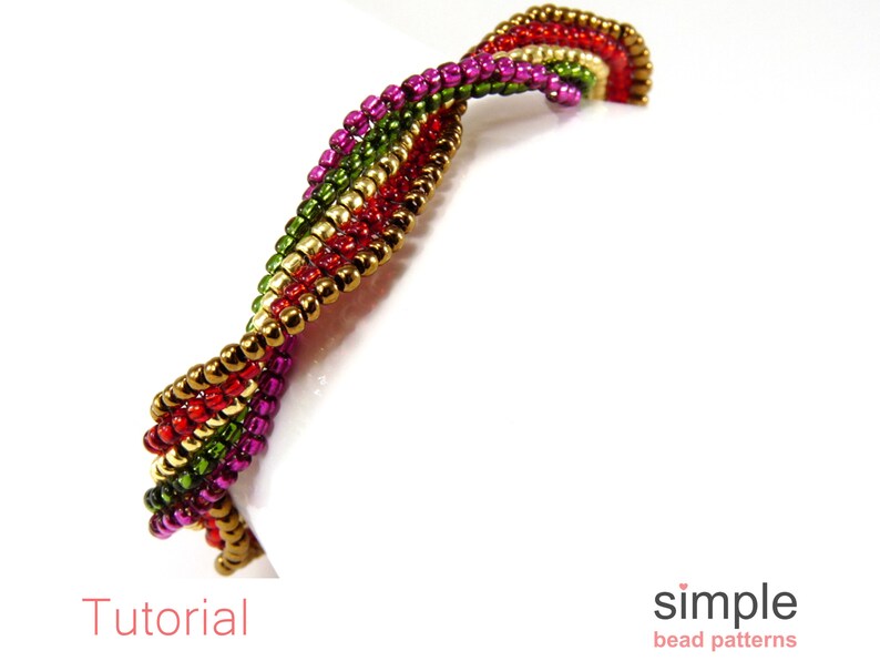Beaded Bracelet Tutorials Square Stitch Jewelry Making Etsy