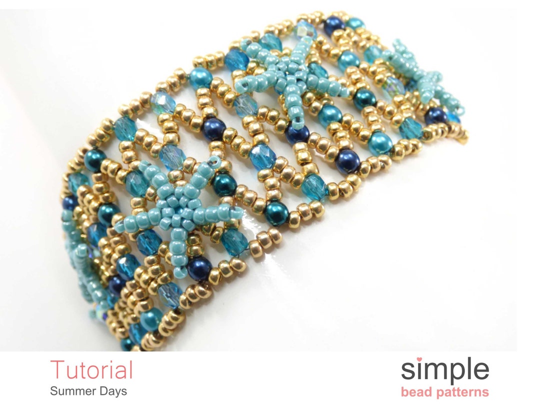 Beaded Net Bracelet Pattern PDF: 