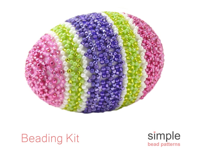 Beaded Easter Eggs Kit Bead Kits for Adults Beadweaving Etsy