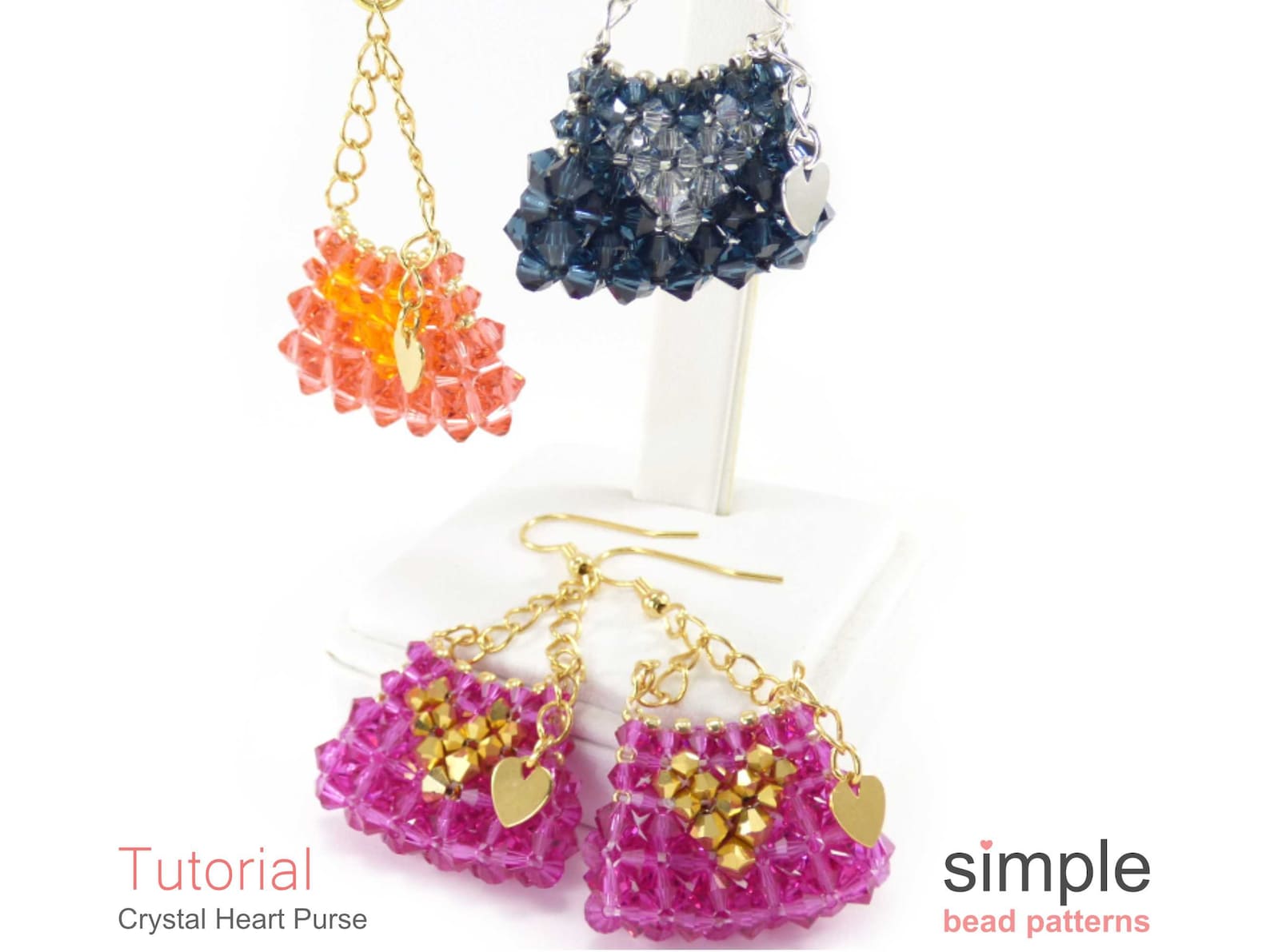 Beaded Mini Purse Charms Beading Pattern How to Make Beaded Etsy