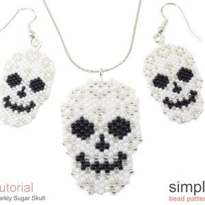 Sugar Skull Beading Pattern PDF: "Sparkly Sugar Skull Collection" Design bild 1
