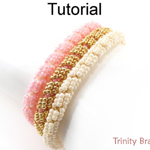 Spiral Beaded Rope Bracelet Pattern Simple Bead Patterns Etsy